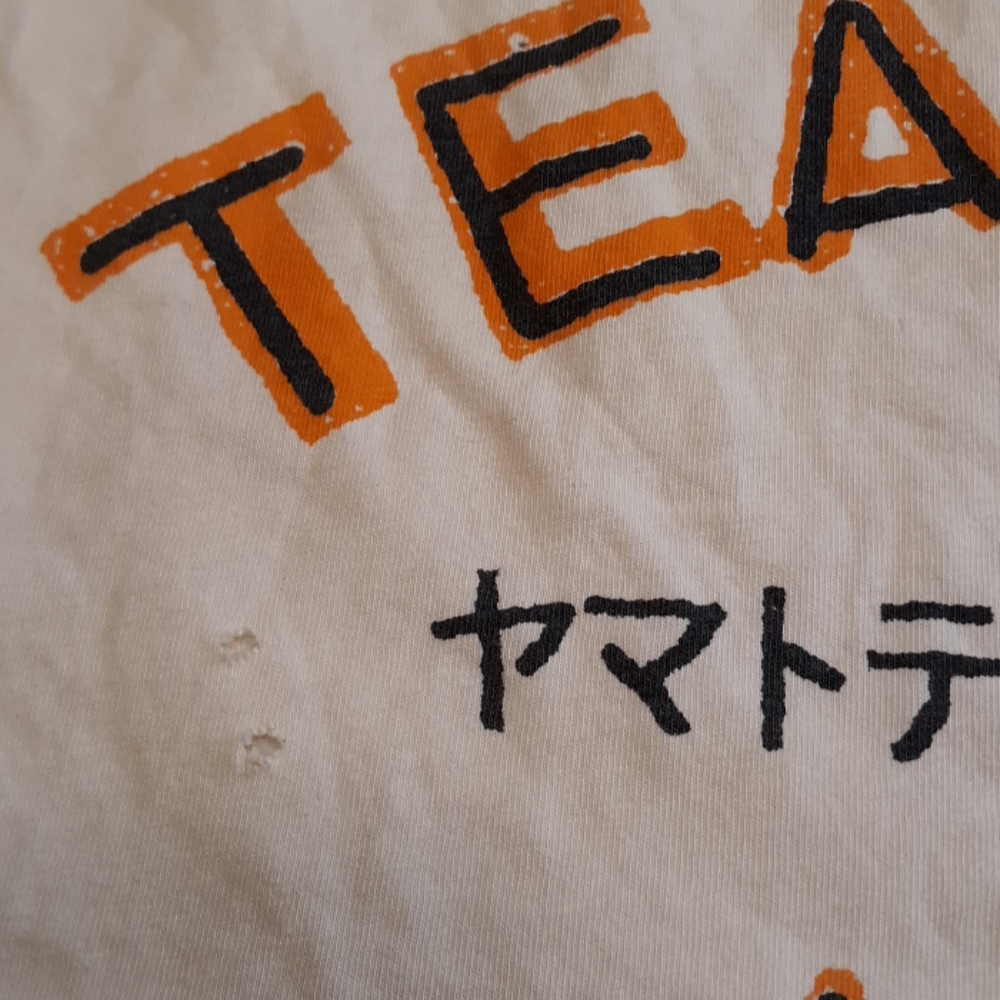 Yamato White and Orange Crop Top - Picture 3 of 6
